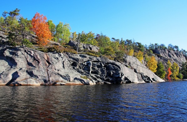 Key River Shore In Fall IV by Deb Oppermann